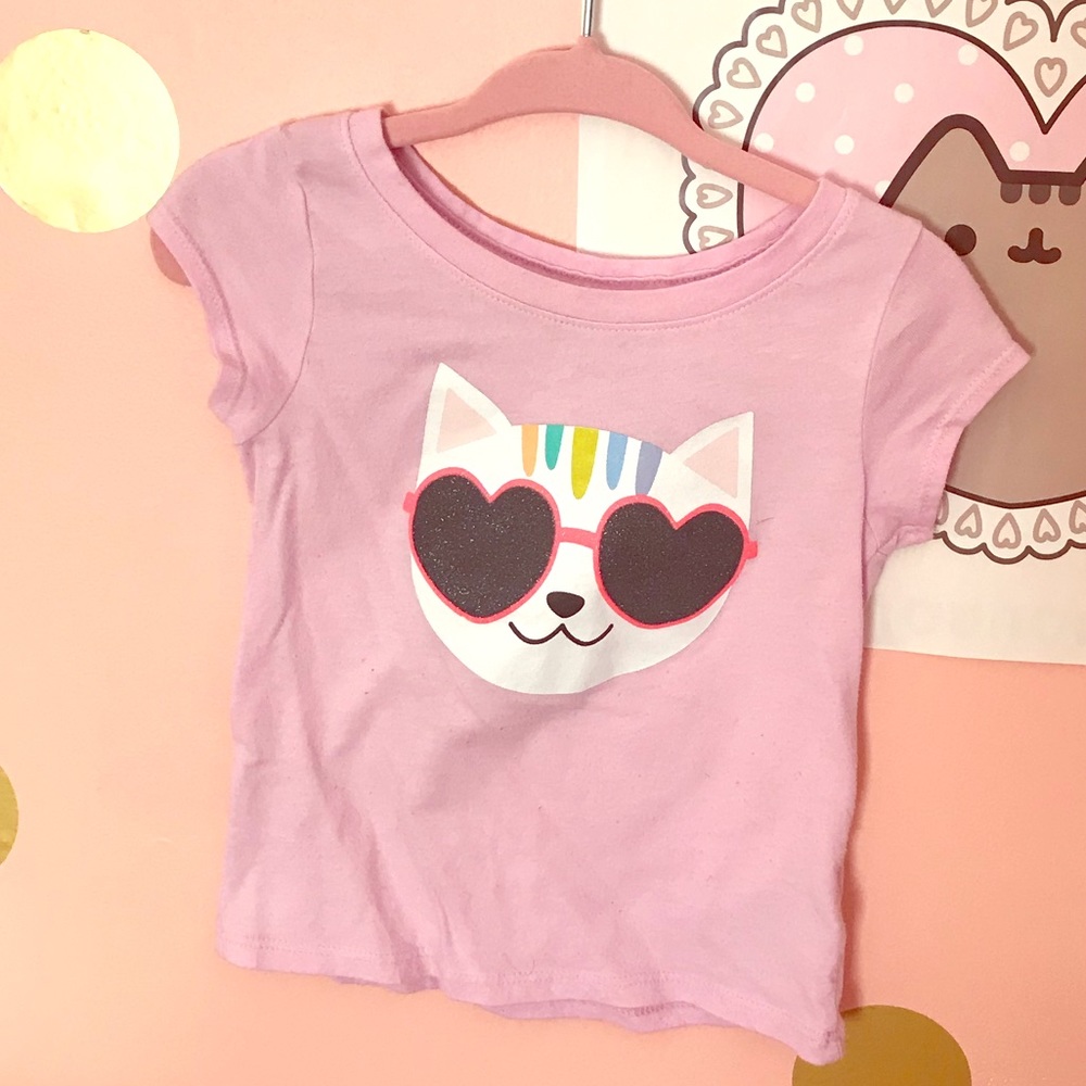 Glitter sunglasses summer cat tee!  BUNDLE & SAVE*